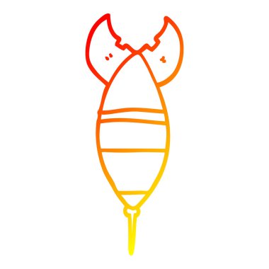 sıcak degrade çizgi çizim karikatür nükleer bomba