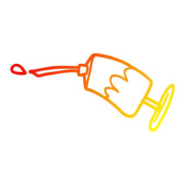 sıcak degrade çizgi çizim karikatür aşı enjeksiyon