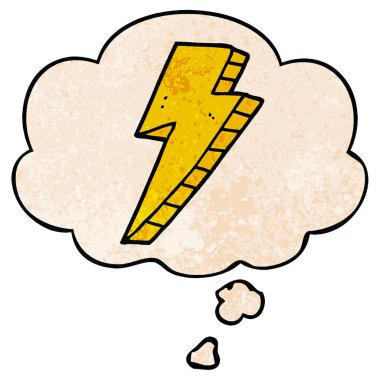 karikatür yıldırım ve grunge doku patt düşünce kabarcık