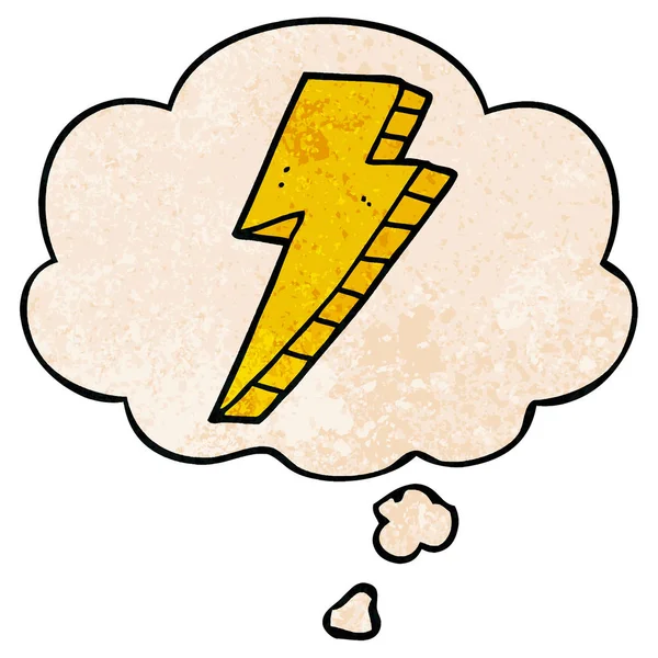 karikatür yıldırım ve grunge doku patt düşünce kabarcık