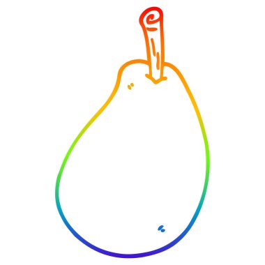 gökkuşağı gradyan çizgi çizim karikatür taze armut