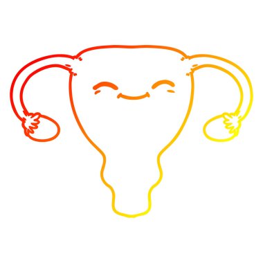 sıcak degrade çizgi çizim karikatür rahim