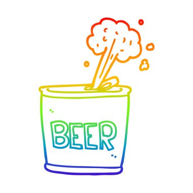 gökkuşağı degrade çizgi çizim karikatür bira olabilir