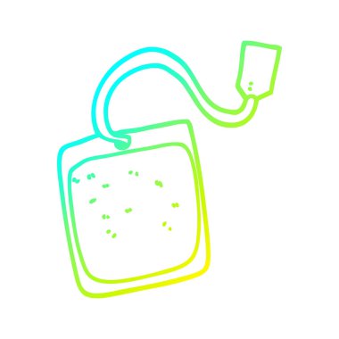 soğuk degrade çizgi çizim karikatür çay poşeti