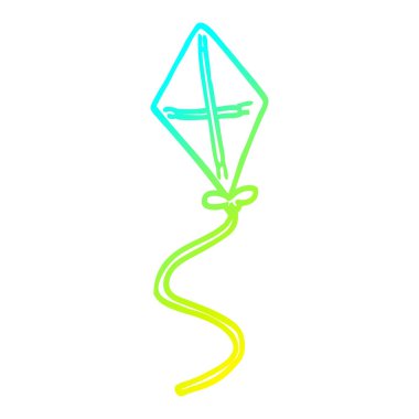 soğuk degrade çizgi çizim karikatür uçurtma