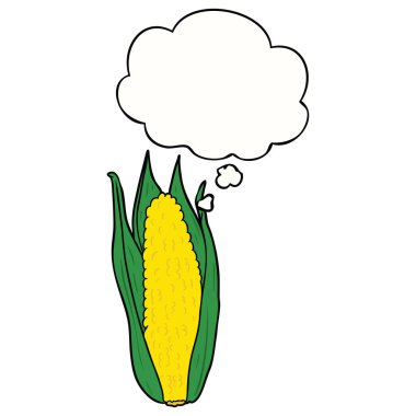 karikatür mısır ve düşünce balonu