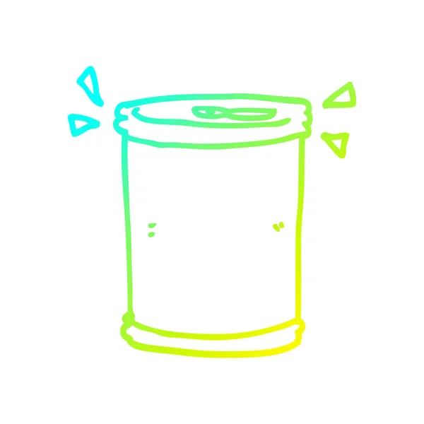 Studená Přechodová čára kresba kreslená Soda může — Stockový vektor