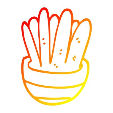 sıcak degrade çizgi çizim karikatür ev bitki