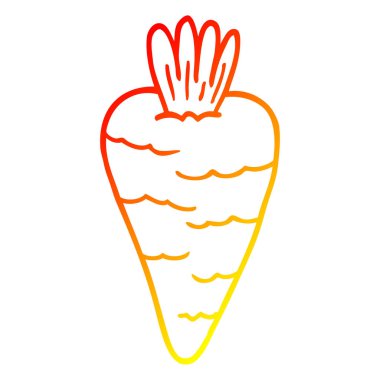 sıcak degrade çizgi çizim karikatür havuç