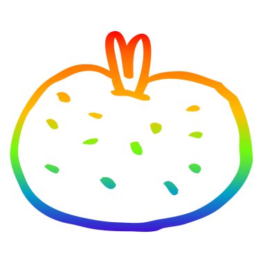 gökkuşağı degrade çizgi çizim karikatür organik turuncu