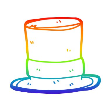 degrade çizgi gökkuşağı karikatür üst şapka