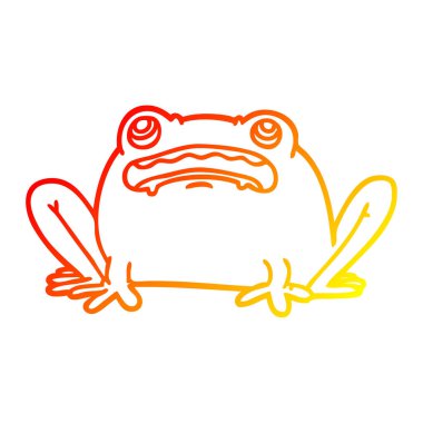 sıcak degrade çizgi çizim karikatür kurbağa