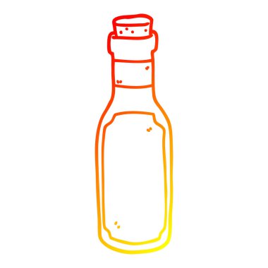 sıcak degrade çizgi çizim karikatür iksir şişe