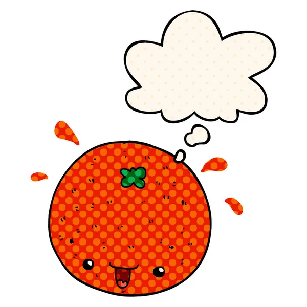 çizgi film turuncu ve çizgi roman tarzında düşünce balonu