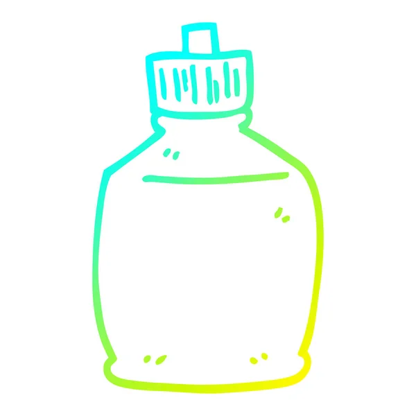 Frío gradiente línea dibujo dibujos animados chorro botella — Vector de stock