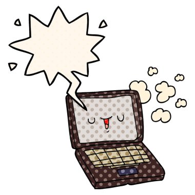 çizgi film bilgisayar ve çizgi roman tarzında konuşma balonu