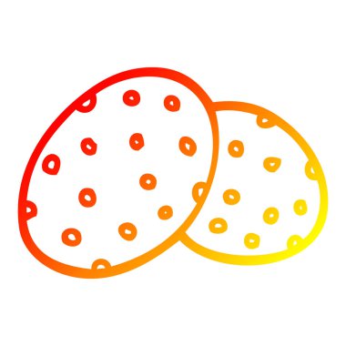 sıcak degrade çizgi çizim karikatür çerezleri birlikte