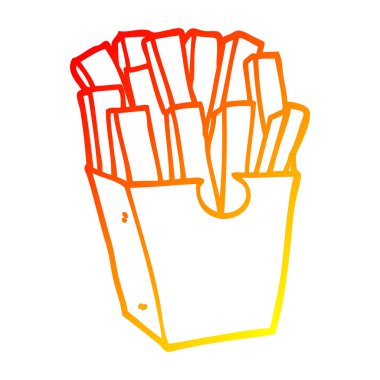 sıcak degrade çizgi çizim karikatür kızartması