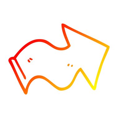 sıcak degrade çizgi çizim karikatür işaret ok