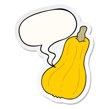 karikatür kabak ve konuşma kabarcık etiket