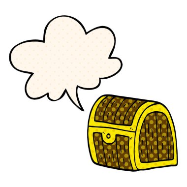 çizgi film hazinesi göğüs ve çizgi roman tarzında konuşma balonu