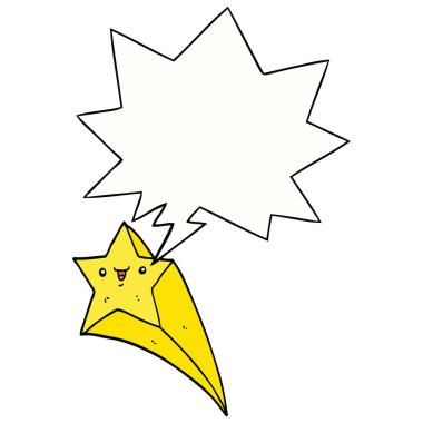 çizgi film çekim yıldız ve konuşma balonu