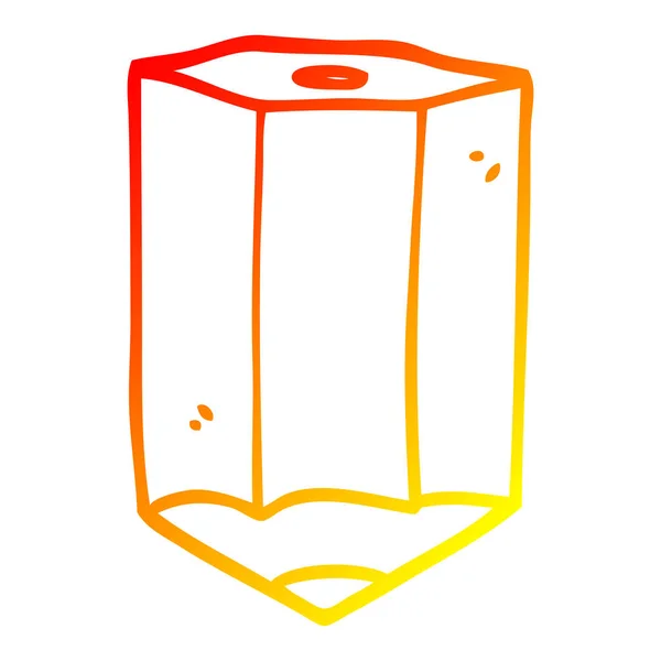 Čára teplého gradientu kresba kreslená barevná tužka — Stockový vektor