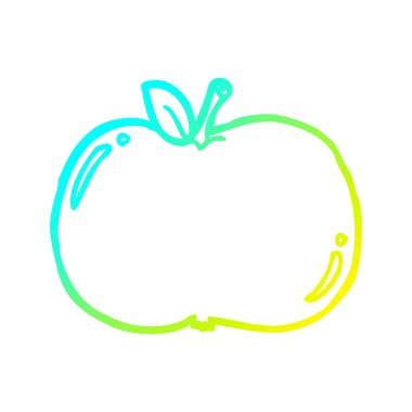 soğuk degrade çizgi çizim karikatür elma