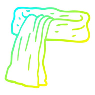 soğuk degrade çizgi çizim karikatür eşarp