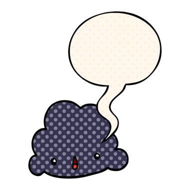 çizgi roman tarzında karikatür bulut ve konuşma balonu