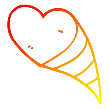 sıcak degrade çizgi çizim karikatür aşk kalpleri