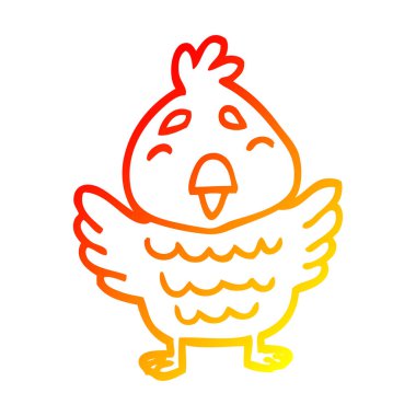 sıcak degrade çizgi çizim karikatür mavi kuş