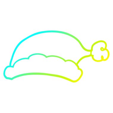 soğuk degrade çizgi çizim karikatür noel şapka