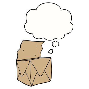 karikatür paketi ve düşünce balonu