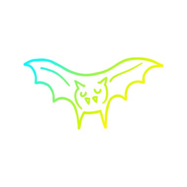 soğuk degrade çizgi çizim karikatür vampir yarasa