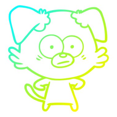 soğuk degrade çizgi çizim sinir köpek karikatür