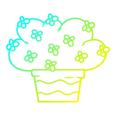 soğuk degrade çizgi çizim karikatür bitki