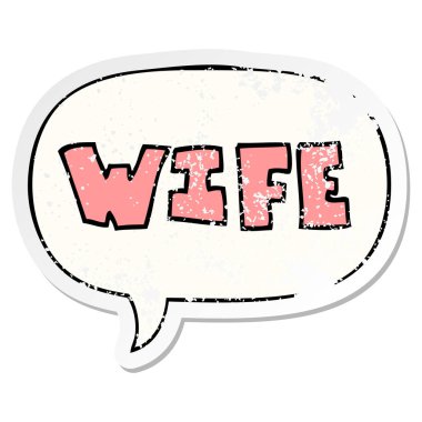 karikatür kelime ve konuşma balonu sıkıntılı etiket