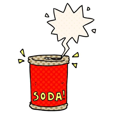 çizgi film soda olabilir ve çizgi roman tarzında konuşma balonu