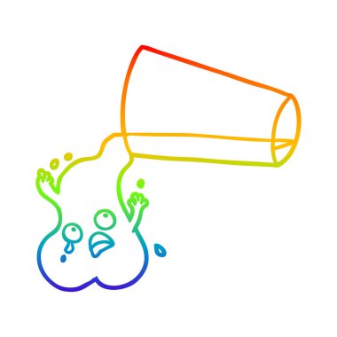 gökkuşağı degrade çizgi çizim su karikatür dökme