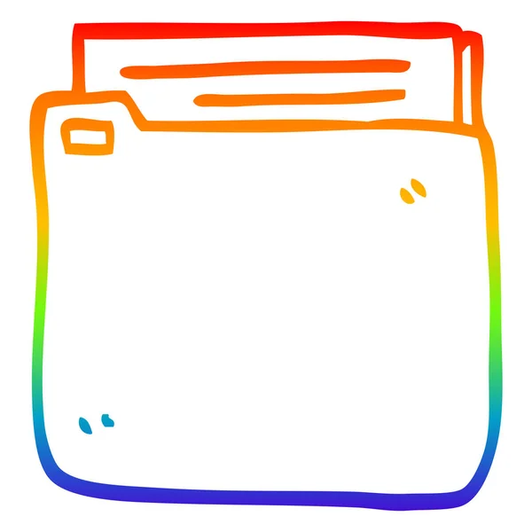 Linea gradiente arcobaleno disegno cartone animato file — Vettoriale Stock