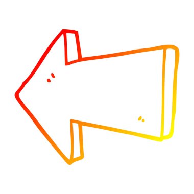 sıcak degrade çizgi çizim karikatür işaret ok