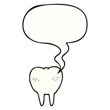 karikatür diş ve konuşma balonu