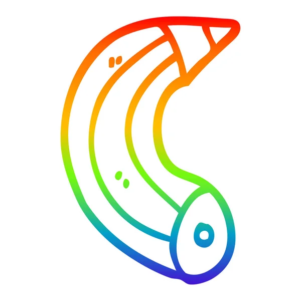 Rainbow gradient line drawing cartoon pencil — Stock Vector