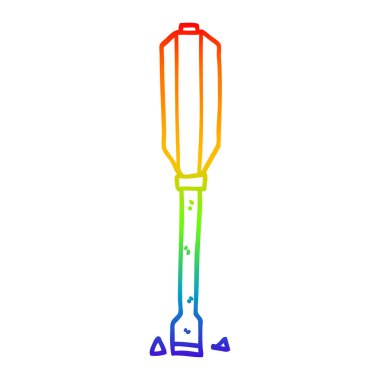 gökkuşağı gradyan çizgi çizim karikatür tornavida