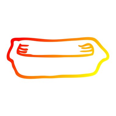 sıcak degrade çizgi çizim karikatür boş tepsi