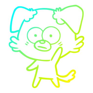 soğuk degrade çizgi çizim sinir köpek karikatür sallayarak