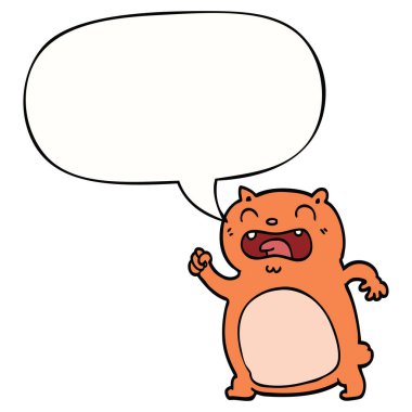 karikatür kedi ve konuşma balonu