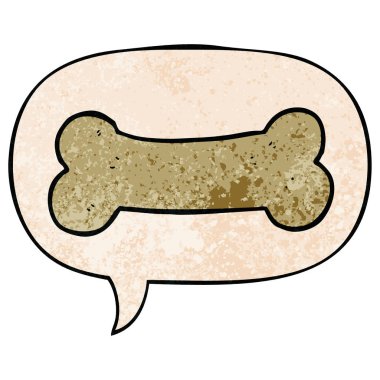 retro doku tarzında sevimli karikatür çizim ve konuşma balonu