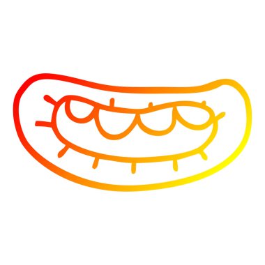 sıcak degrade çizgi çizim karikatür ağız